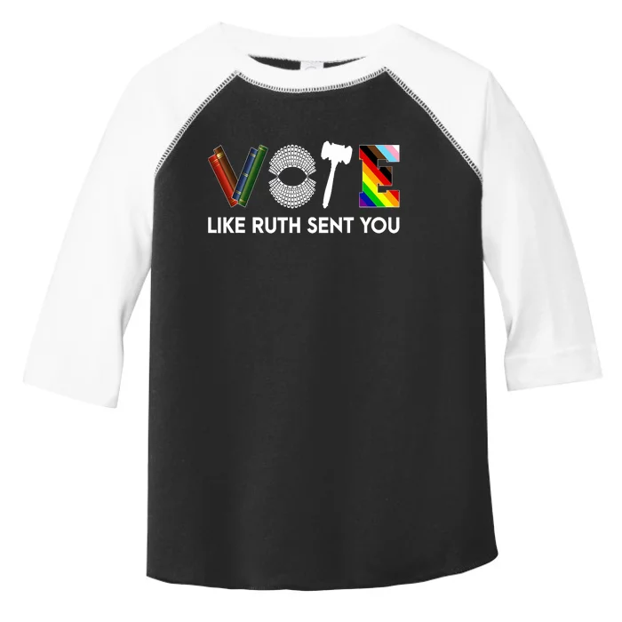 Funny Vote Like Ruth Sent You Gavel Feminists Lgbt Pride Toddler Fine Jersey T-Shirt