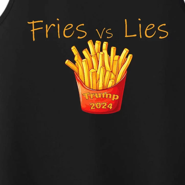 Fries Vs Lies Trump 2024 Trump 2024 French Fries Performance Tank