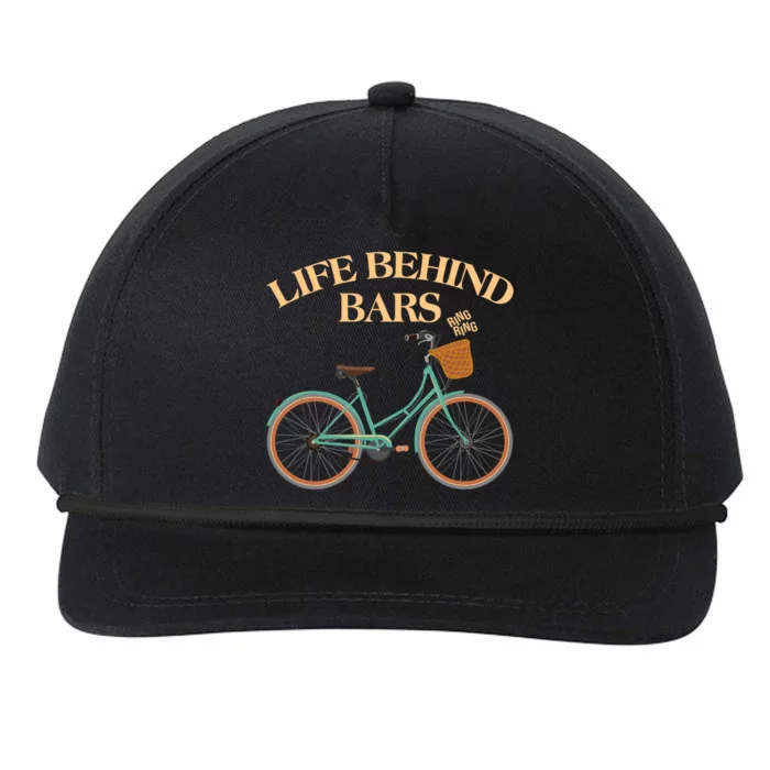 Funny VIntage Life Behind Bars Bike Bicycle Fan Snapback Five-Panel Rope Hat