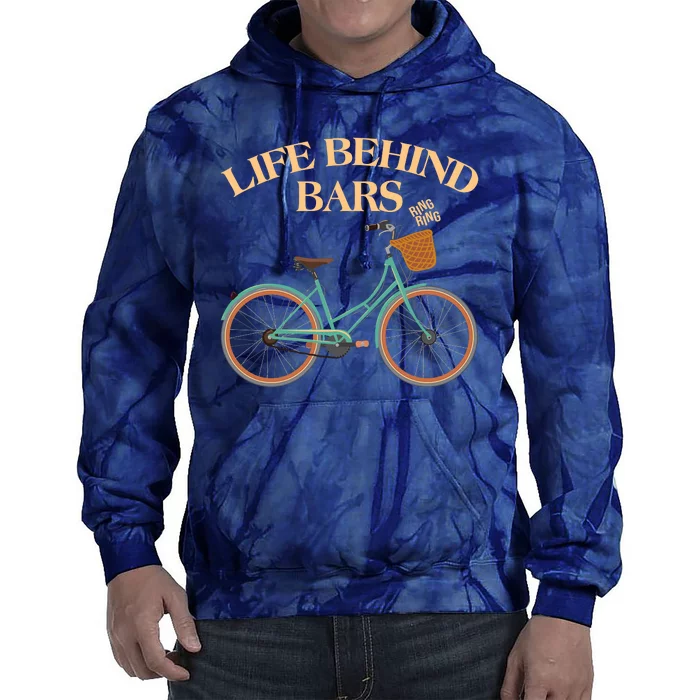 Funny VIntage Life Behind Bars Bike Bicycle Fan Tie Dye Hoodie