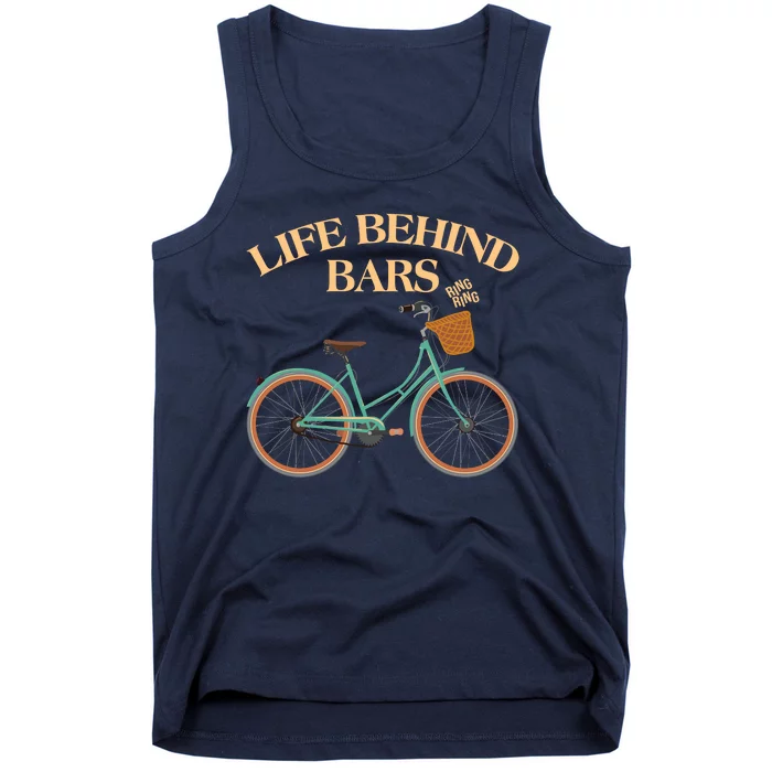 Funny VIntage Life Behind Bars Bike Bicycle Fan Tank Top