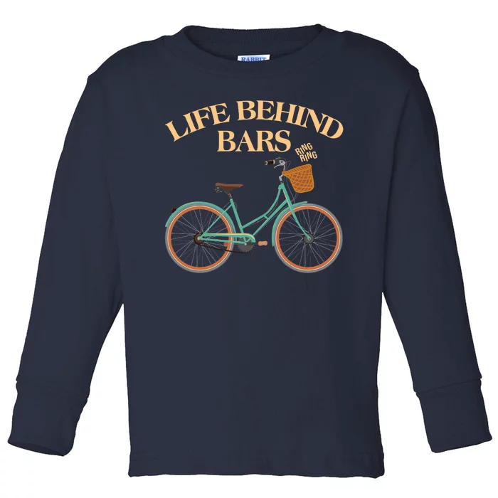 Funny VIntage Life Behind Bars Bike Bicycle Fan Toddler Long Sleeve Shirt