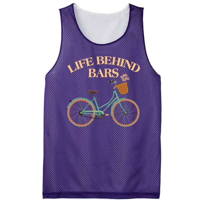 Funny VIntage Life Behind Bars Bike Bicycle Fan Mesh Reversible Basketball Jersey Tank