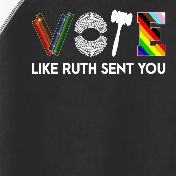 Funny Vote Like Ruth Sent You Gavel Feminists Lgbt Pride Toddler Fine Jersey T-Shirt