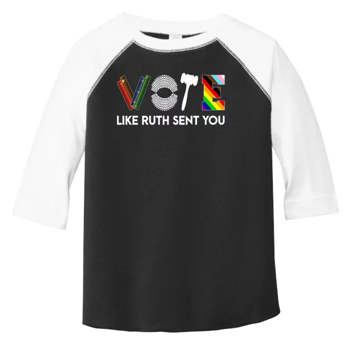 Funny Vote Like Ruth Sent You Gavel Feminists Lgbt Pride Toddler Fine Jersey T-Shirt