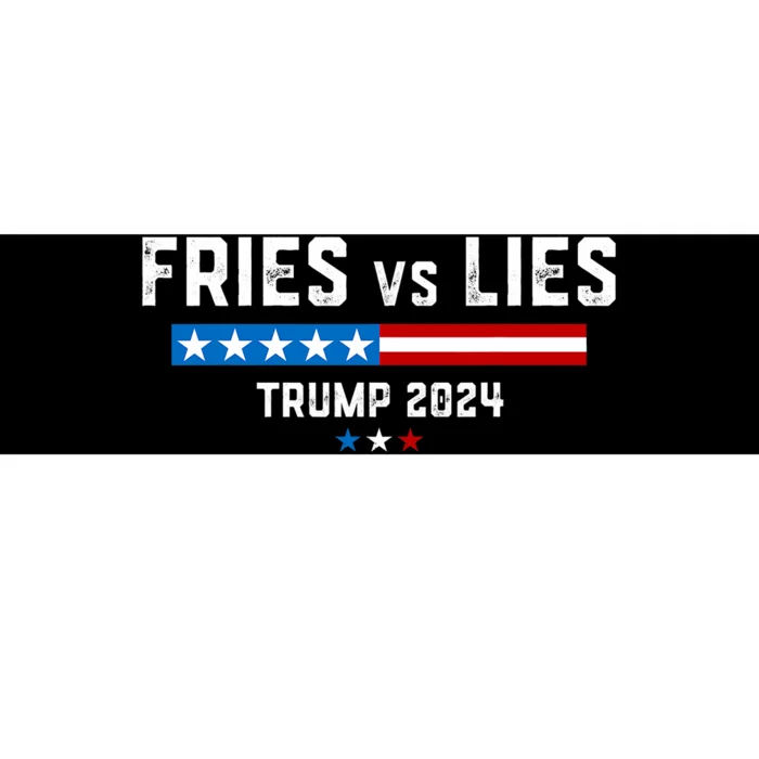 Fries Vs Lies Trump 2024 French Fries Trump Vance 2024 Design Bumper Sticker