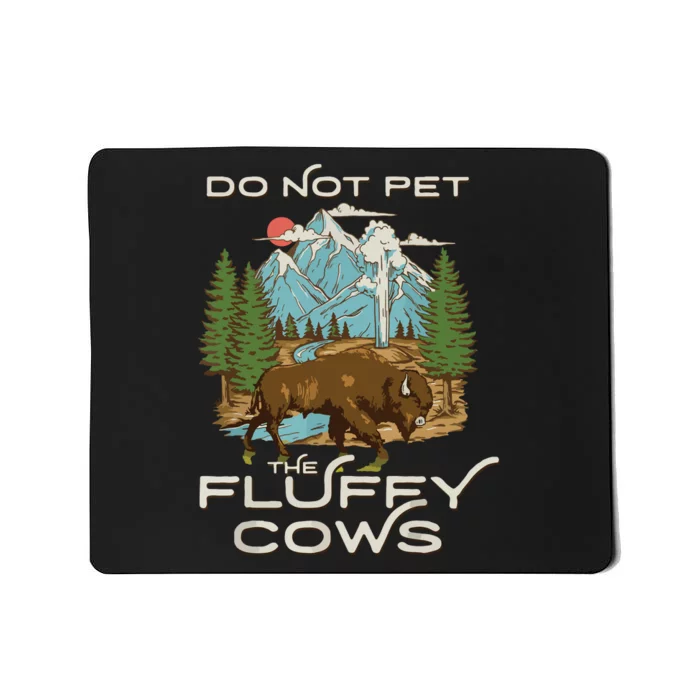 Funny Vintage Look Yellowstone National Park Bison Lover Mousepad