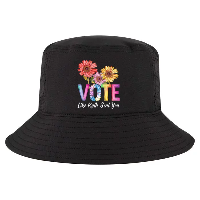 Flowers Vote Like Ruth Sent You Feminists Lgbt Pride Cool Comfort Performance Bucket Hat