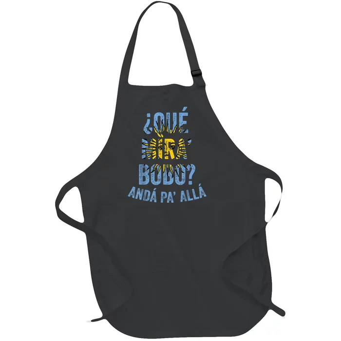 Funny Viral Meme Qué Miras Bobo, Qué Mira Bobo Full-Length Apron With Pocket