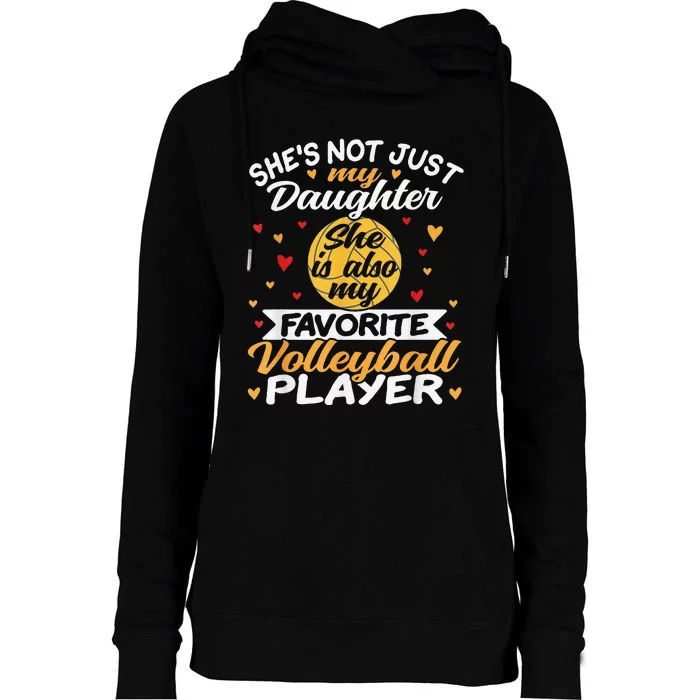 funny Volleyball Mom Dad Volleyball Coach Team Womens Funnel Neck Pullover Hood