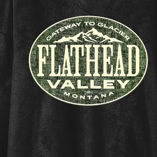 Flathead Valley Montana Hooded Wearable Blanket