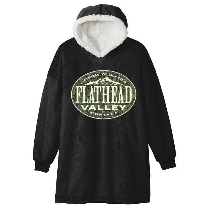 Flathead Valley Montana Hooded Wearable Blanket