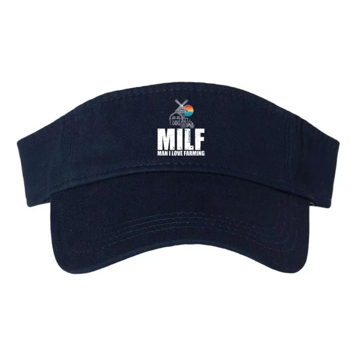 Funny Vintage MILF Man I Love Farming Valucap Bio-Washed Visor