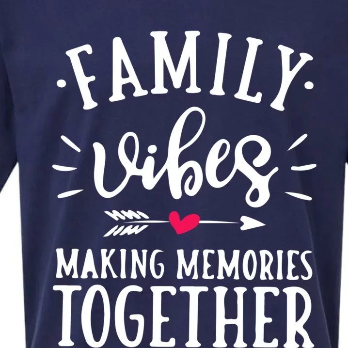 Family Vibes Making Memories Together Family Vacation Party Sueded Cloud Jersey T-Shirt