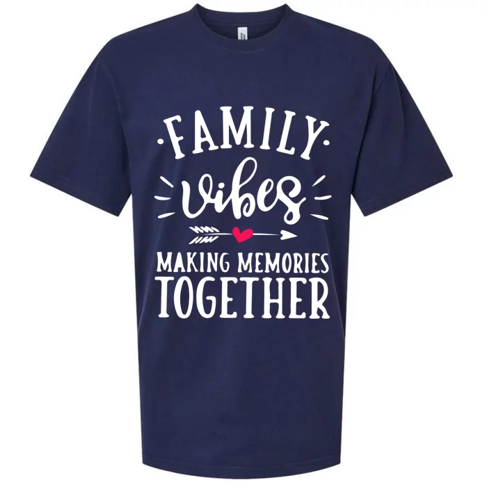 Family Vibes Making Memories Together Family Vacation Party Sueded Cloud Jersey T-Shirt