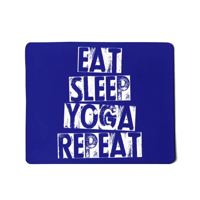 Funny Vintage Meditation Exercise Gift Eat Sleep Yoga Repeat Funny Gift Mousepad