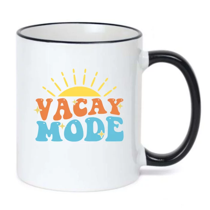 Funny Vacay Mode On Summer Vacation School Teacher Meaningful Gift Black Color Changing Mug