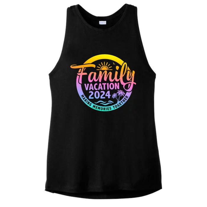 Family Vacation Making Memories Together Matching Family Ladies Tri-Blend Wicking Tank