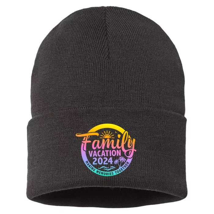 Family Vacation Making Memories Together Matching Family Sustainable Knit Beanie