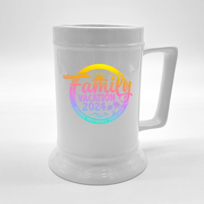 Family Vacation Making Memories Together Matching Family Front & Back Beer Stein