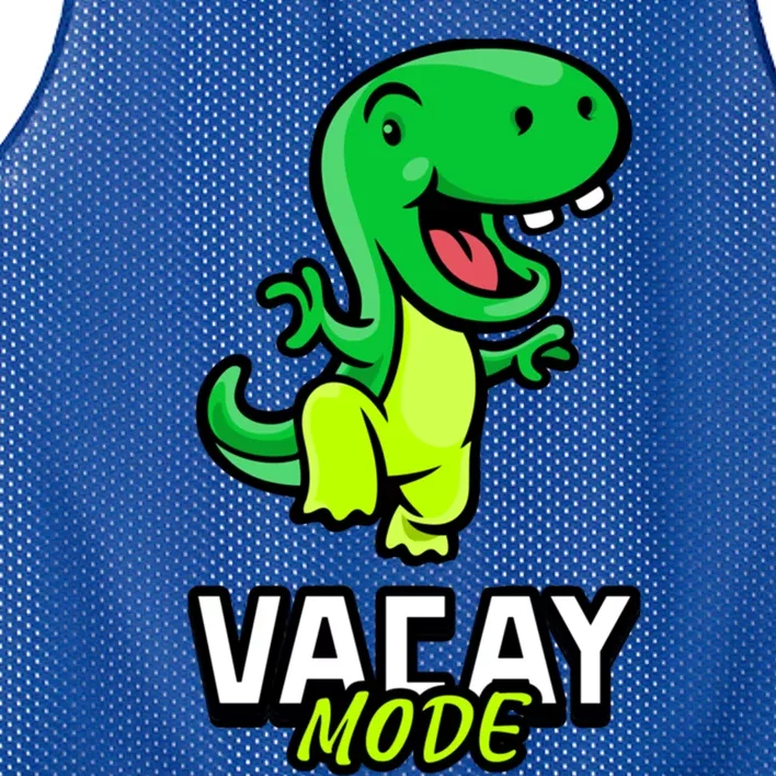 Funny Vacay Mode Cute Dinosaur Family Vacation Hawaii Dino Gift Mesh Reversible Basketball Jersey Tank