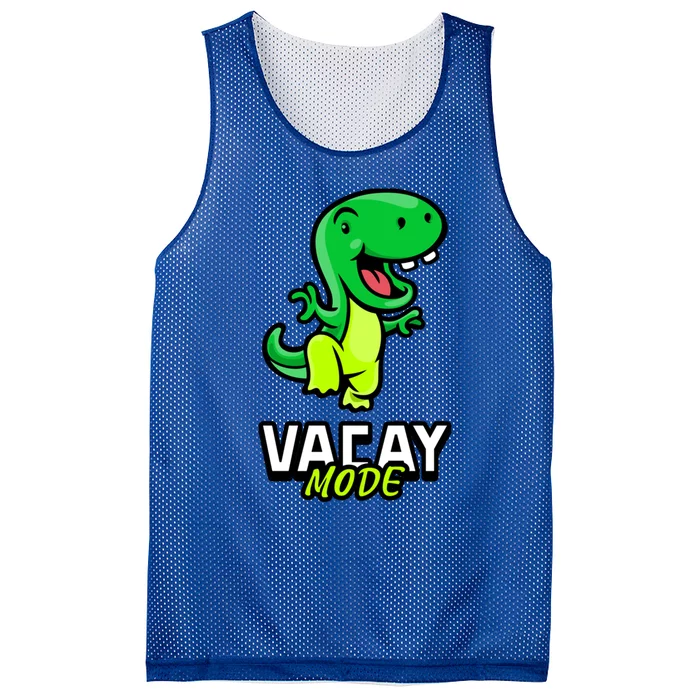 Funny Vacay Mode Cute Dinosaur Family Vacation Hawaii Dino Gift Mesh Reversible Basketball Jersey Tank