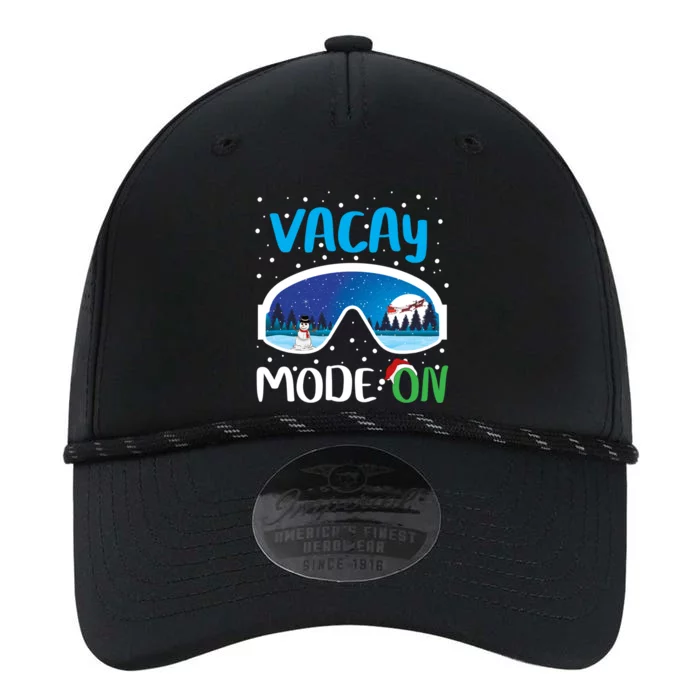 Funny Vacay Mode On Cute Snow Matching Family Vacation Gift Performance The Dyno Cap