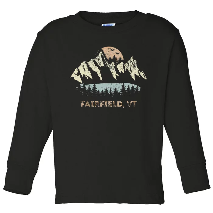 Fairfield Vermont Mountain Sunset Sunrise Vt Toddler Long Sleeve Shirt