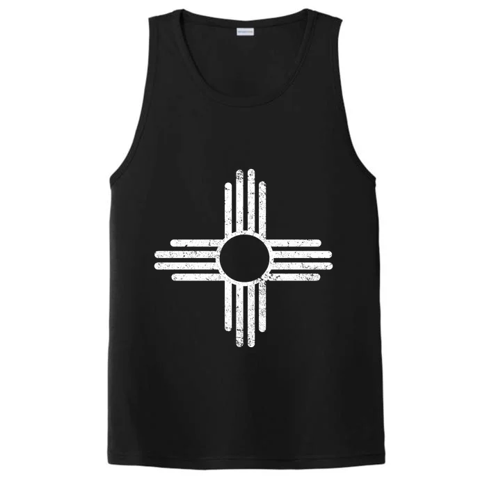 Funny Vintage New Mexico Flag Symbol Performance Tank