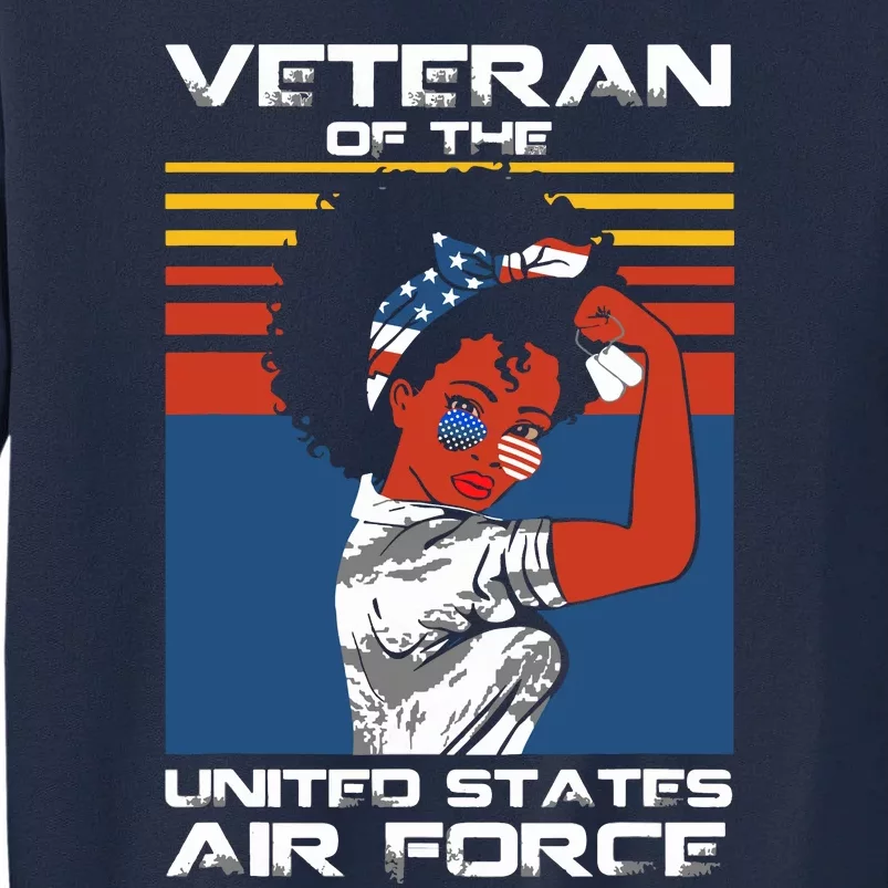 Female Veteran Of The United States Air Force, USAF Veteran Tall Sweatshirt