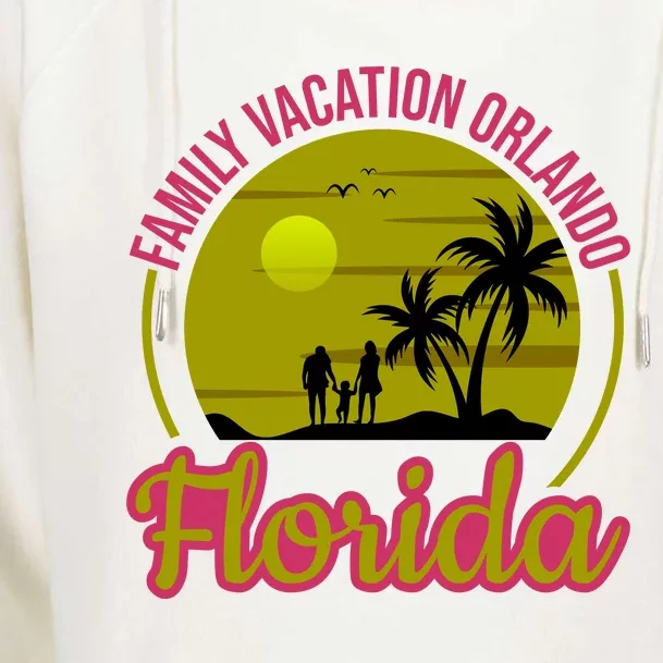 Family Vacation Orlando Florida Womens Funnel Neck Pullover Hood