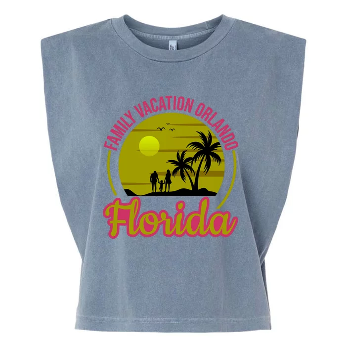 Family Vacation Orlando Florida Garment-Dyed Women's Muscle Tee