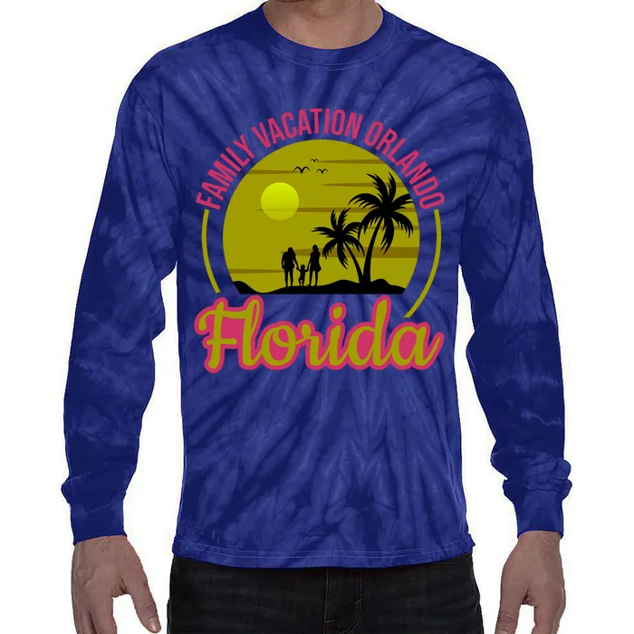 Family Vacation Orlando Florida Tie-Dye Long Sleeve Shirt