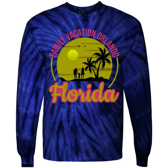 Family Vacation Orlando Florida Tie-Dye Long Sleeve Shirt