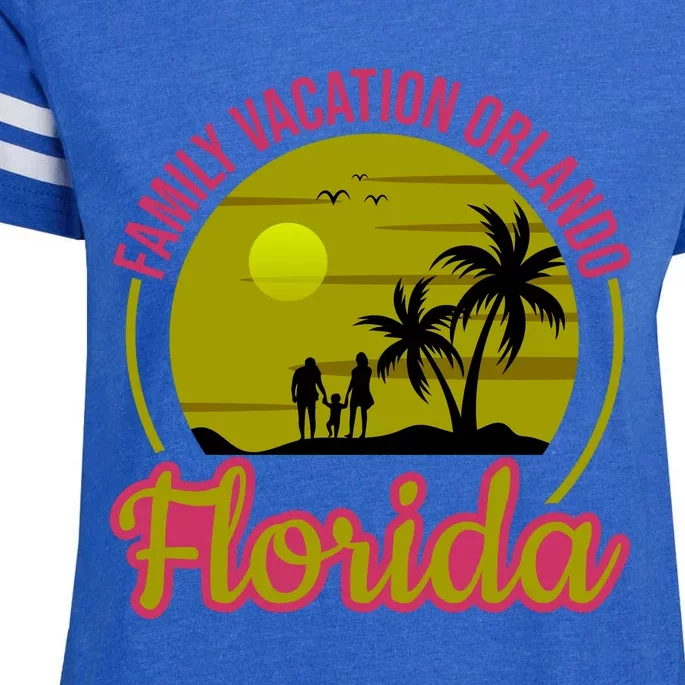 Family Vacation Orlando Florida Enza Ladies Jersey Football T-Shirt