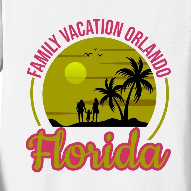 Family Vacation Orlando Florida Kids Long Sleeve Shirt