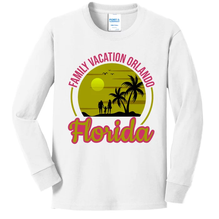 Family Vacation Orlando Florida Kids Long Sleeve Shirt