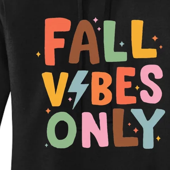 Fall Vibes Only Casual Autumn Halloween Graphic Women's Pullover Hoodie