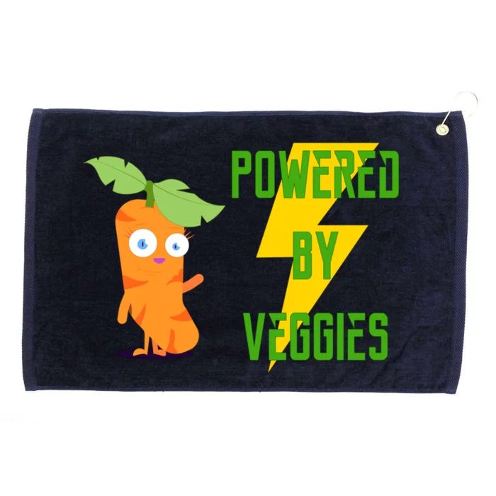 Funny Vegan Powered By Veggies Gift Grommeted Golf Towel