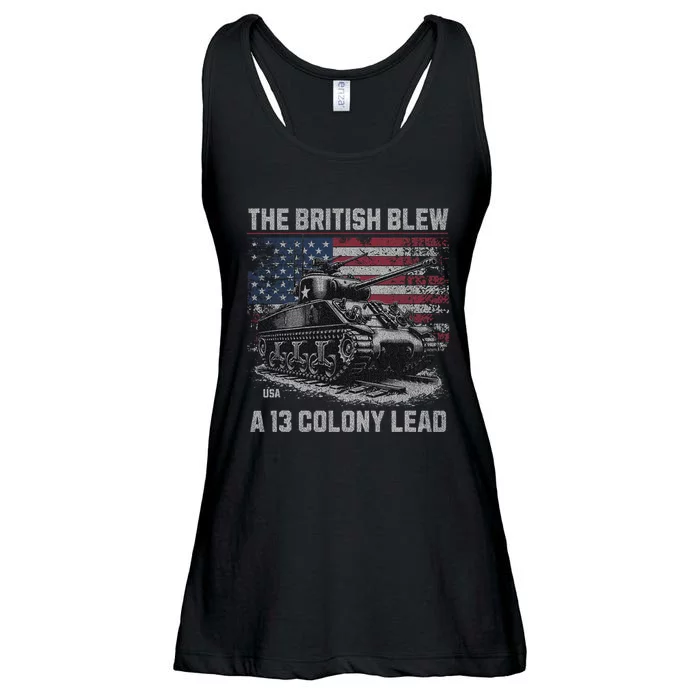 Funny Vintage Patriotic The British Blew A 13 Colony Lead Ladies Essential Flowy Tank