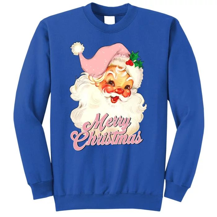 Funny Vintage Pink Santa Claus Merry Christmas St Nicholas Meaningful Gift Sweatshirt