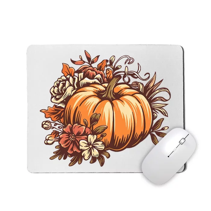 Fall Vintage Pumpkin Autumn Graphic Thanksgiving Mousepad