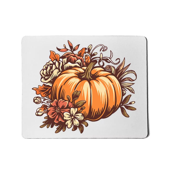 Fall Vintage Pumpkin Autumn Graphic Thanksgiving Mousepad