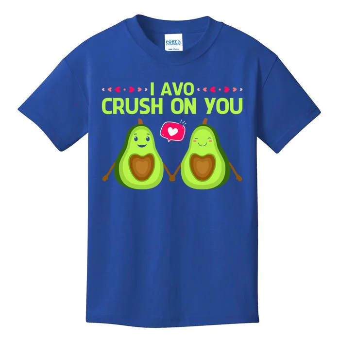 Funny Valentines Pun Joke I Avo Crush On You Avocado Meme Gift Kids T-Shirt