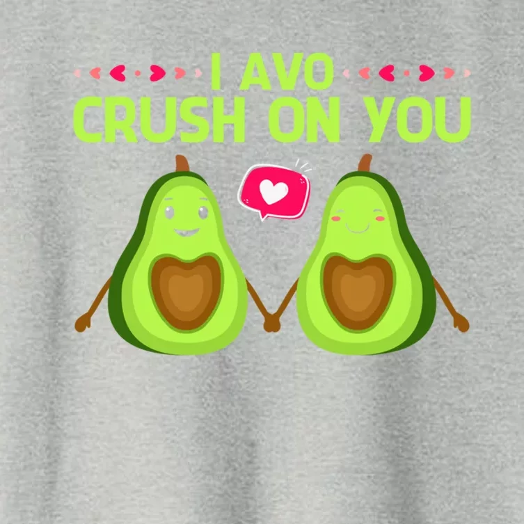 Funny Valentines Pun Joke I Avo Crush On You Avocado Meme Gift Women's Crop Top Tee