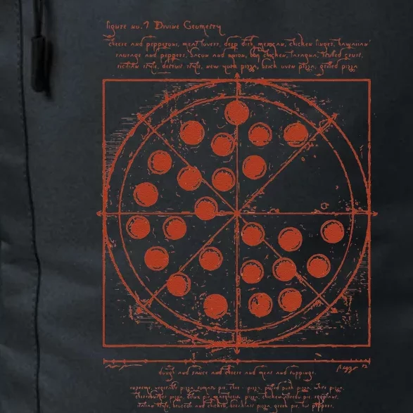 Funny Vitruvian Pizza Tee Da Vinci Movie Reference Daily Commute Backpack