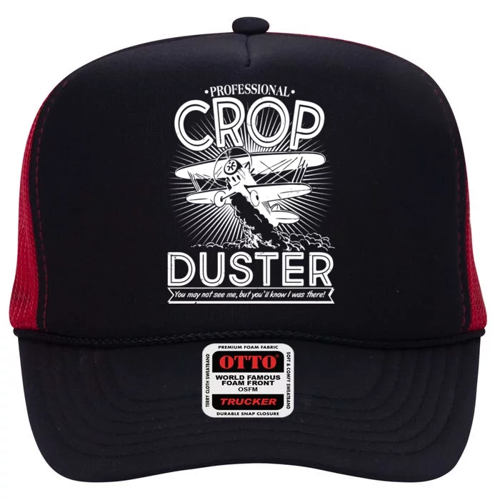 Funny Vintage Professional Crop Duster High Crown Mesh Trucker Hat