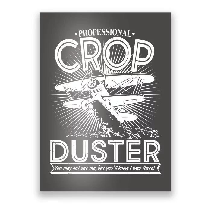 Funny Vintage Professional Crop Duster Poster