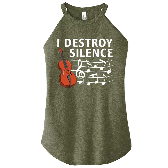 Funny Violin Player Art For Men Women Fiddle Violinist Women’s Perfect Tri Rocker Tank