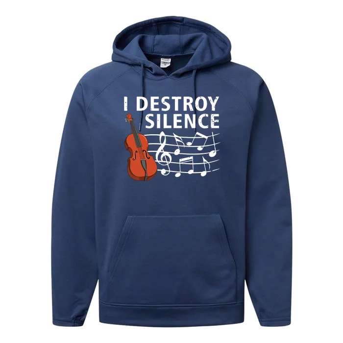 Funny Violin Player Art For Men Women Fiddle Violinist Performance Fleece Hoodie